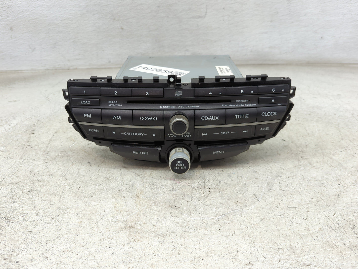 2008-2009 Honda Accord Radio AM FM Cd Player Receiver Replacement P/N:39101-TE0-A511-M1 DEX-3147XZHS1 Fits Fits 2008 2009 OE