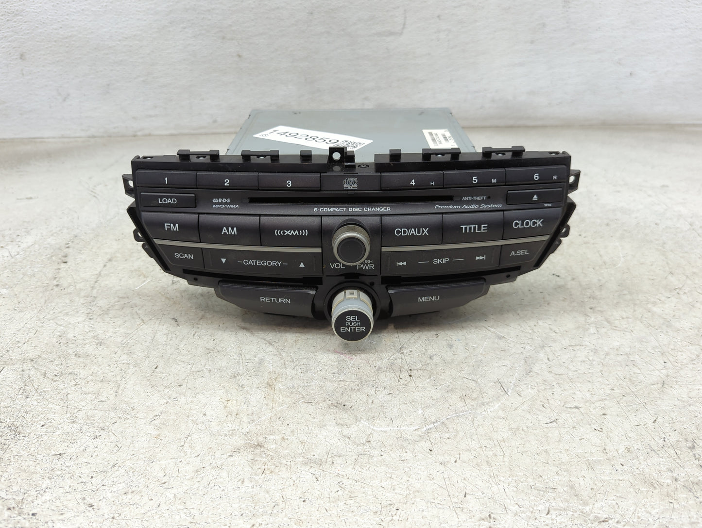 2008-2009 Honda Accord Radio AM FM Cd Player Receiver Replacement P/N:39101-TE0-A511-M1 DEX-3147XZHS1 Fits Fits 2008 2009 OE