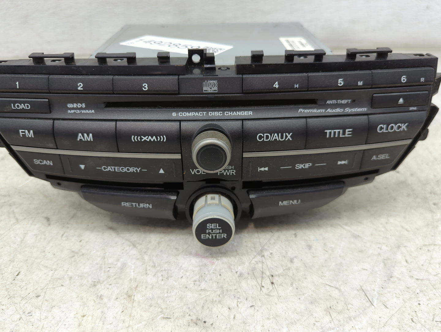 2008-2009 Honda Accord Radio AM FM Cd Player Receiver Replacement P/N:39101-TE0-A511-M1 DEX-3147XZHS1 Fits Fits 2008 2009 OE