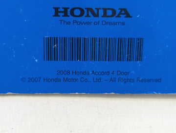 2008 Honda Accord Owners Manual Book Guide OEM Used Auto Parts