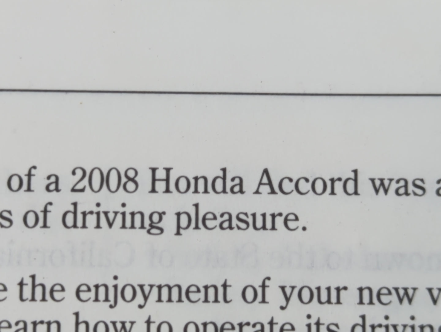 2008 Honda Accord Owners Manual Book Guide P/N:00X31-TA5-6000 31TA5600 OEM Used Auto Parts - Oemusedautoparts1.com