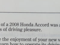 2008 Honda Accord Owners Manual Book Guide P/N:00X31-TA5-6000 31TA5600 OEM Used Auto Parts - Oemusedautoparts1.com