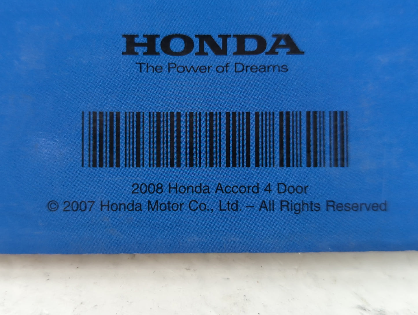 2008 Honda Accord Owners Manual Book Guide P/N:00X31-TA0-6001 OEM Used Auto Parts - Oemusedautoparts1.com