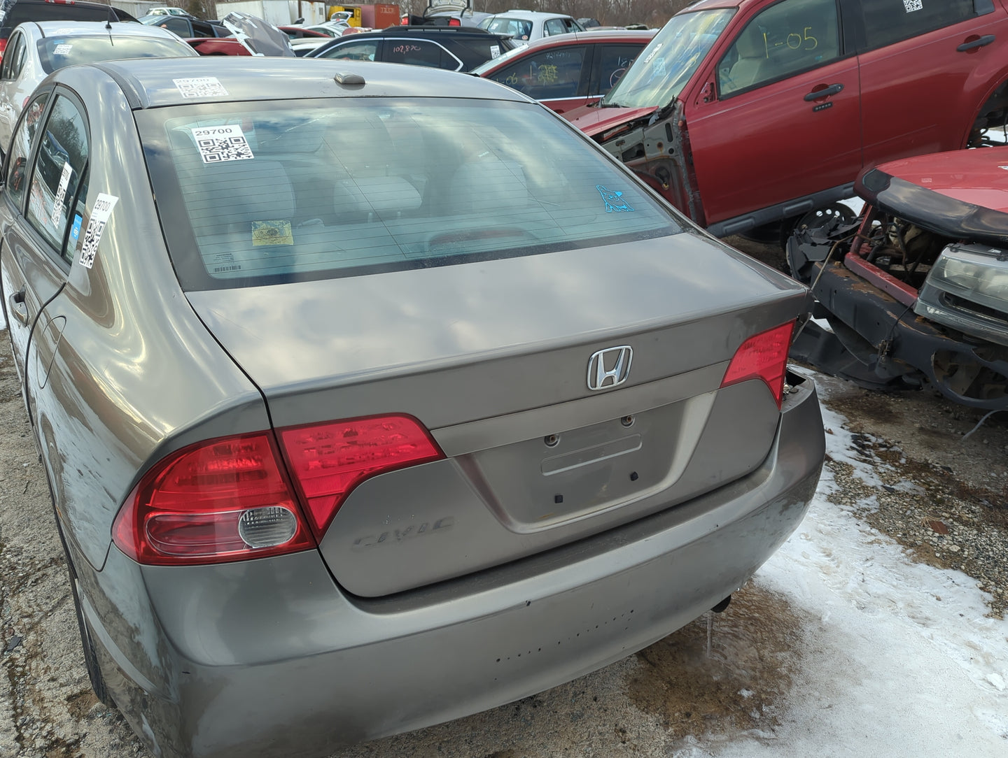 2008-2011 Honda Civic Trunk/decklid/hatch/tailgate Oem 1316587 - Oemusedautoparts1.com