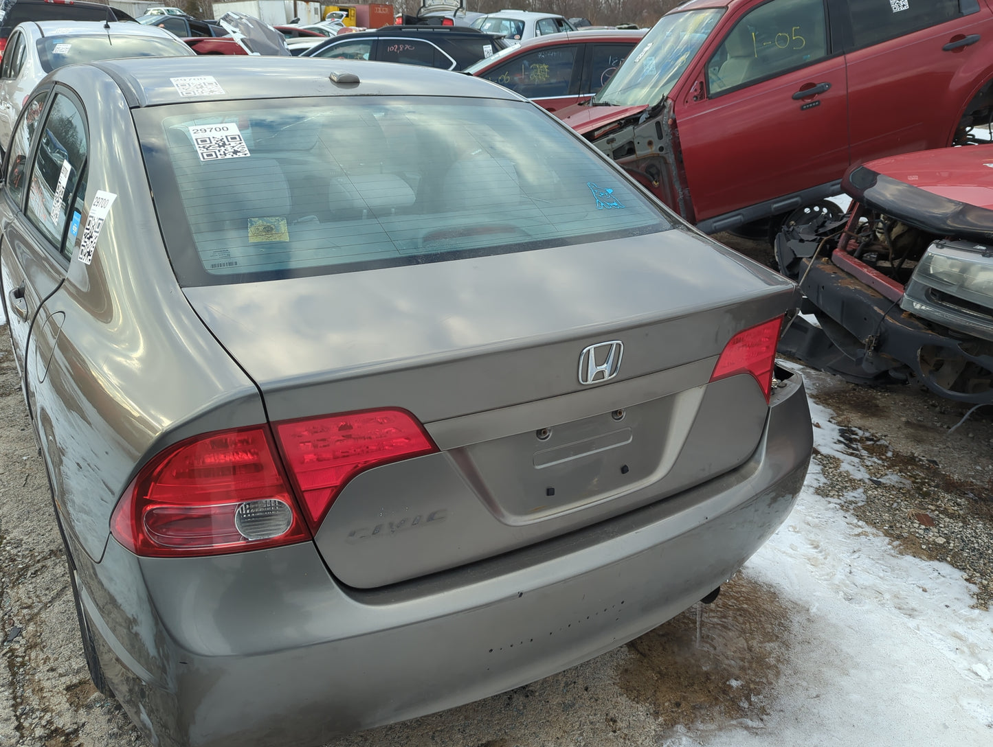 2008-2011 Honda Civic Trunk/decklid/hatch/tailgate Oem 1316587 - Oemusedautoparts1.com