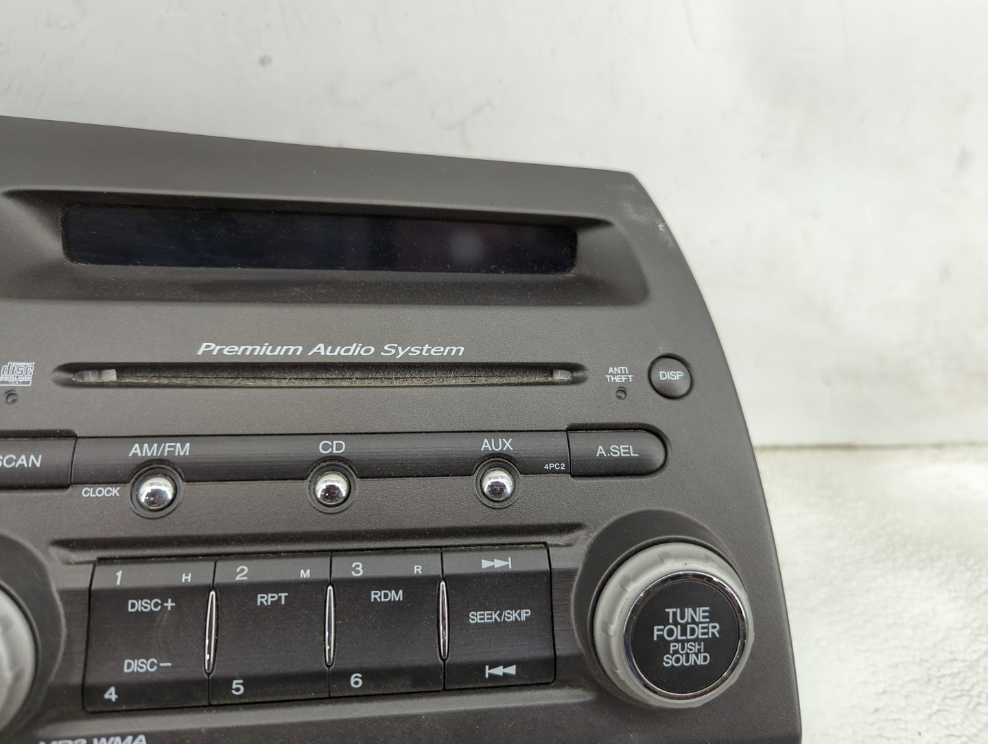2006-2008 Honda Civic Radio AM FM Cd Player Receiver Replacement P/N:39100-SVA-A20 Fits Fits 2006 2007 2008 OEM Used Auto Pa