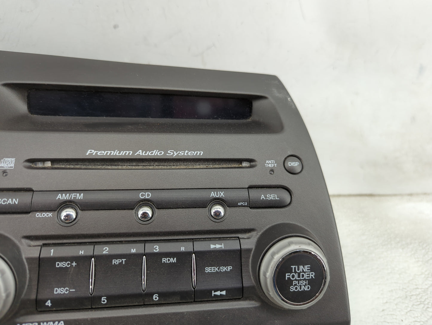 2006-2008 Honda Civic Radio AM FM Cd Player Receiver Replacement P/N:39100-SVA-A20 Fits Fits 2006 2007 2008 OEM Used Auto Pa