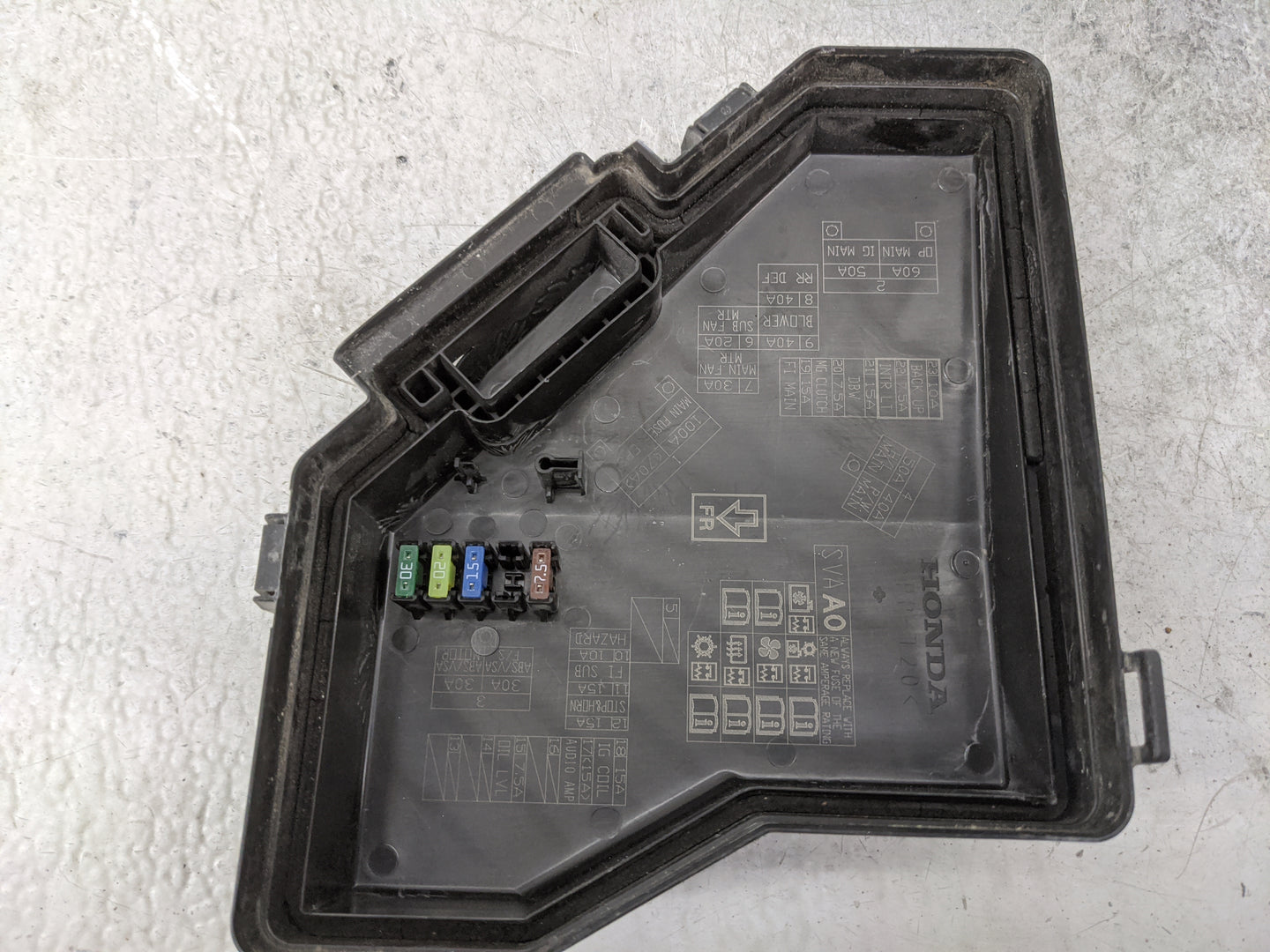 2008-2011 Honda Civic Fusebox Fuse Box Panel Relay Module P/N:SVA-A030 Fits Fits 2008 2009 2010 2011 OEM Used Auto Parts - O