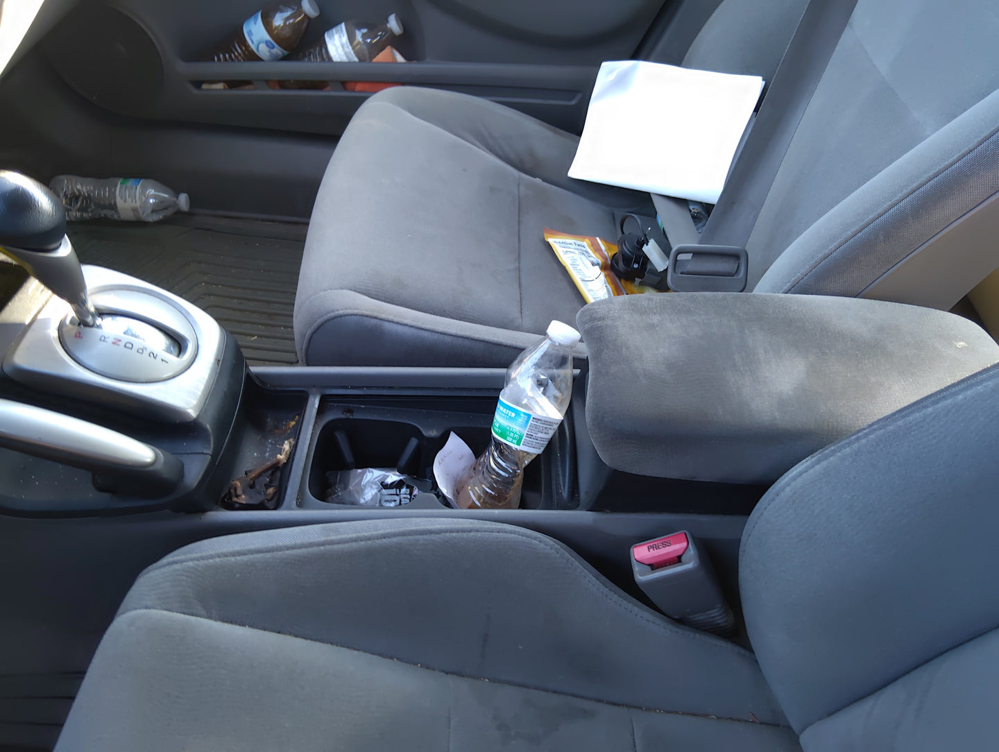 2006-2011 Honda Civic Center Floor Console Fits Fits 2006 2007 2008 2009 2010 2011 OEM Used Auto Parts - Oemusedautoparts1.c