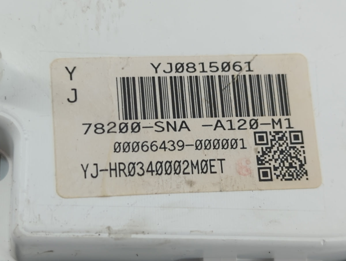 2008 Honda Civic Instrument Cluster Speedometer Gauges P/N:78200-SNA-A120-M1 Miles:110K Fits OEM Used Auto Parts - Oemusedau