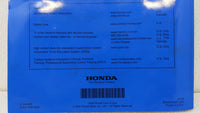 2008 Honda Civic Del Sol Owners Manual Book Guide OEM Used Auto Parts - Oemusedautoparts1.com