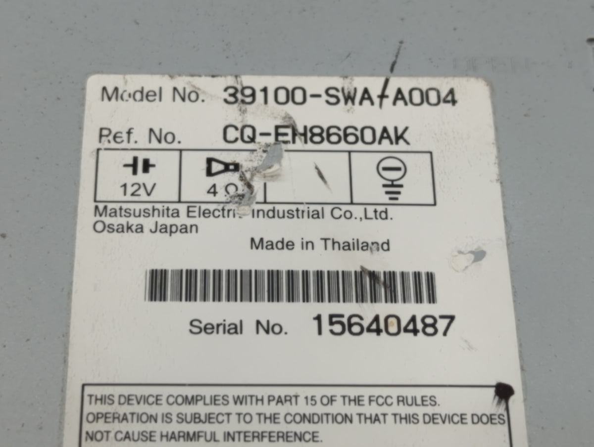 2008-2009 Honda Cr-v Am Fm Cd Player Radio Receiver 726293 - Oemusedautoparts1.com