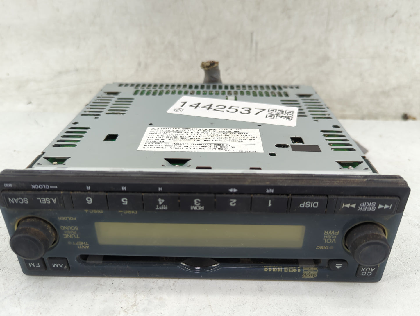 2008 Honda Crv Radio AM FM Cd Player Receiver Replacement P/N:39100-SWA-A50 PH-2858W, 286-6685-21 Fits Fits 2007 2009 OEM Us