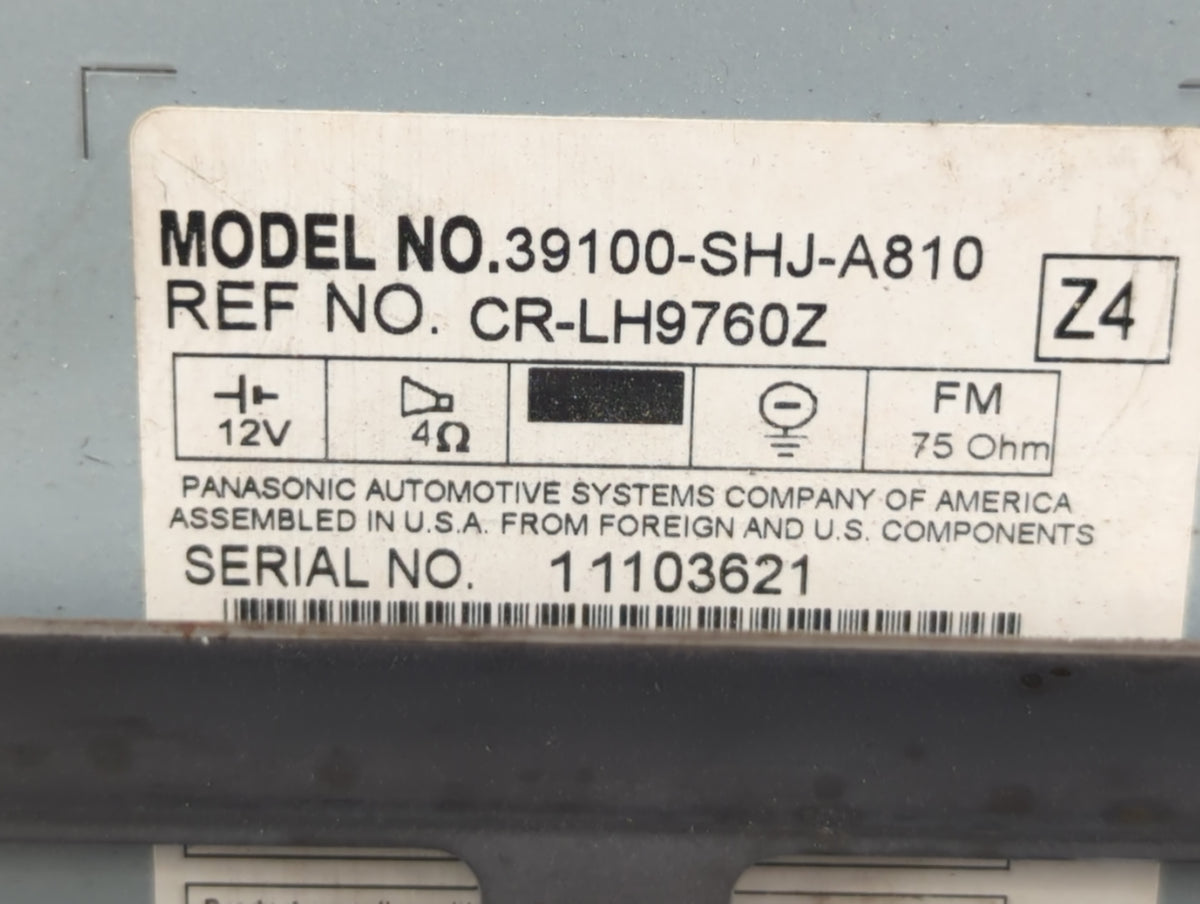 2005-2010 Honda Odyssey Am Fm Cd Player Radio Receiver 583046 - Oemusedautoparts1.com