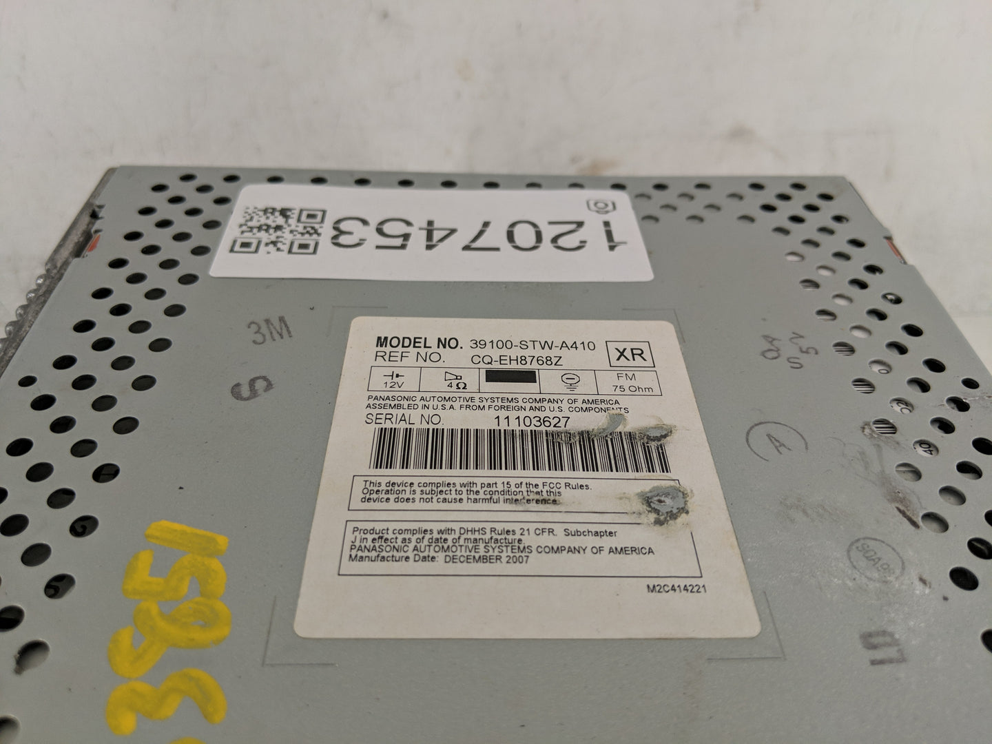 2006-2008 Honda Pilot Radio AM FM Cd Player Receiver Replacement Fits Fits 2006 2007 2008 OEM Used Auto Parts - Oemusedautop