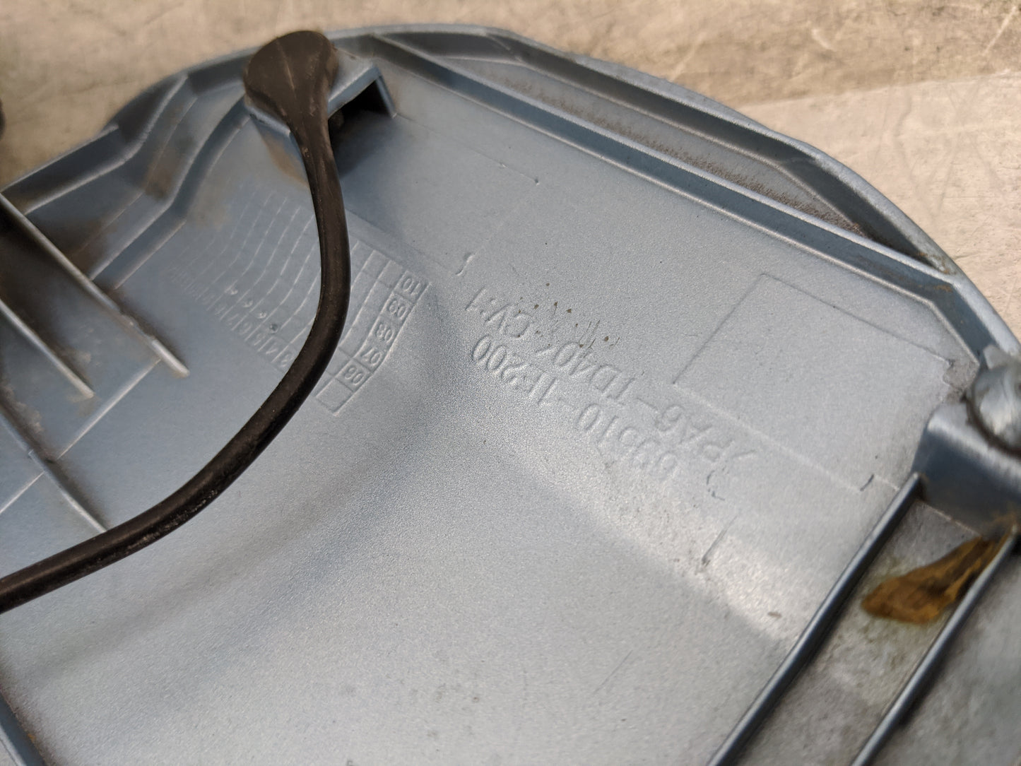 2008 Hyundai Accent Fuel Tank Door Lid Gas Tank Blue - Oemusedautoparts1.com