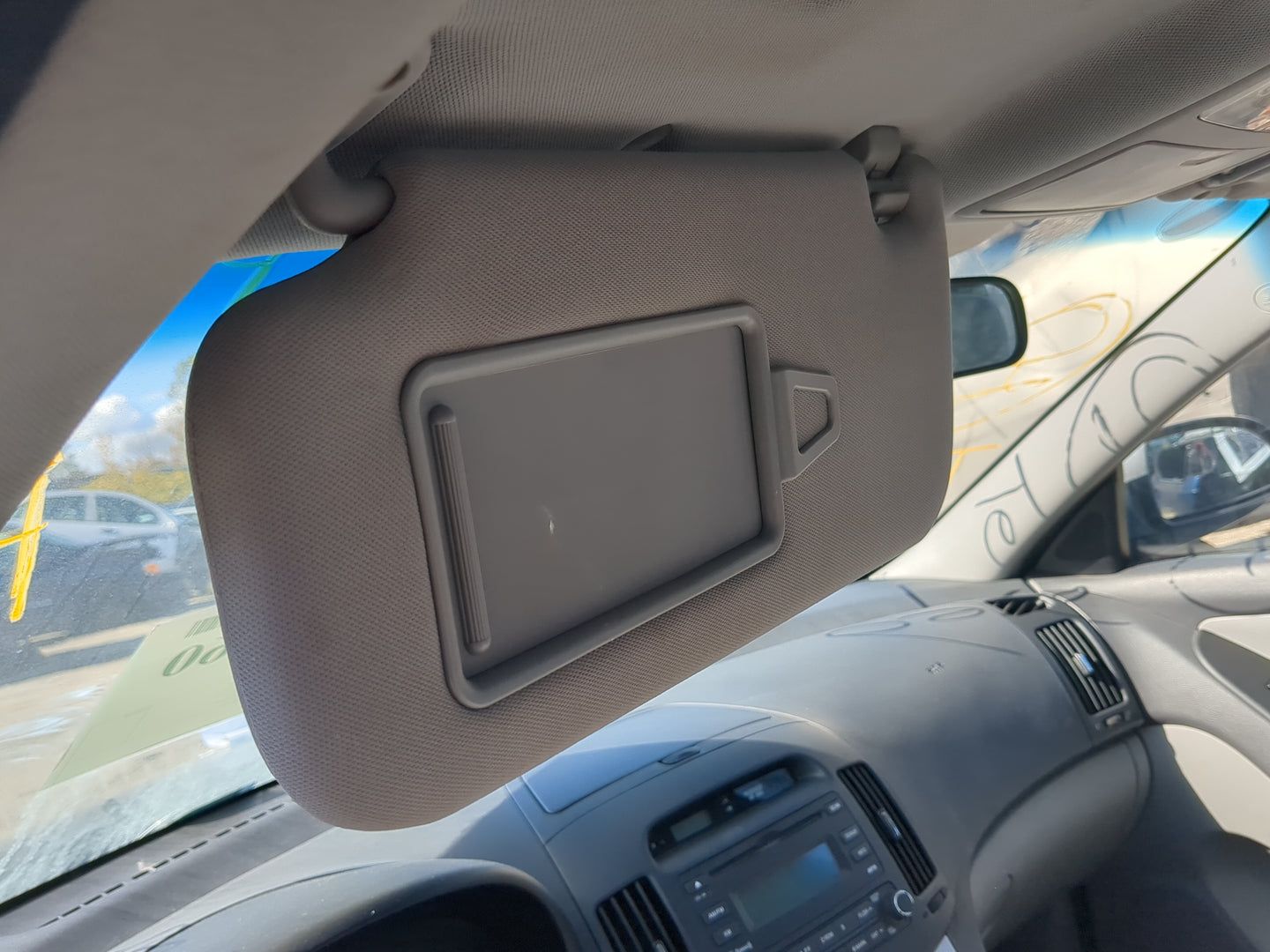 2007-2010 Hyundai Elantra Sun Visor Shade Replacement Driver Left Mirror Fits Fits 2007 2008 2009 2010 OEM Used Auto Parts -
