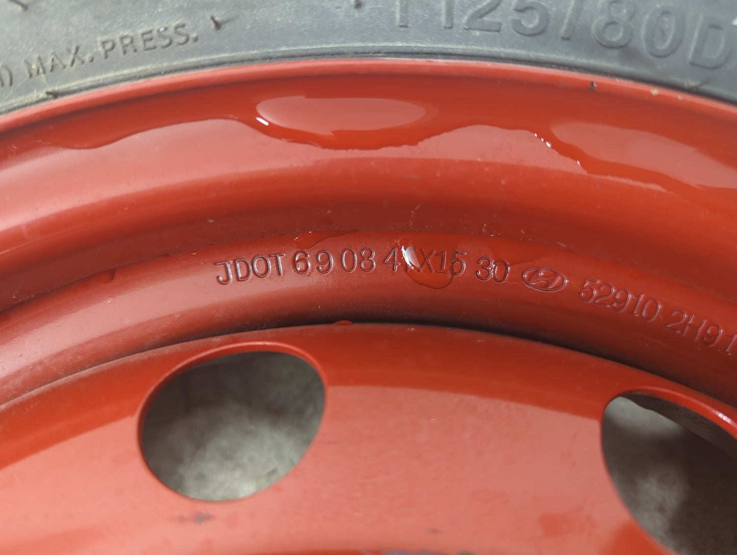 2007-2022 Hyundai Elantra Spare Donut Tire Wheel Rim Oem 1246292 - Oemusedautoparts1.com