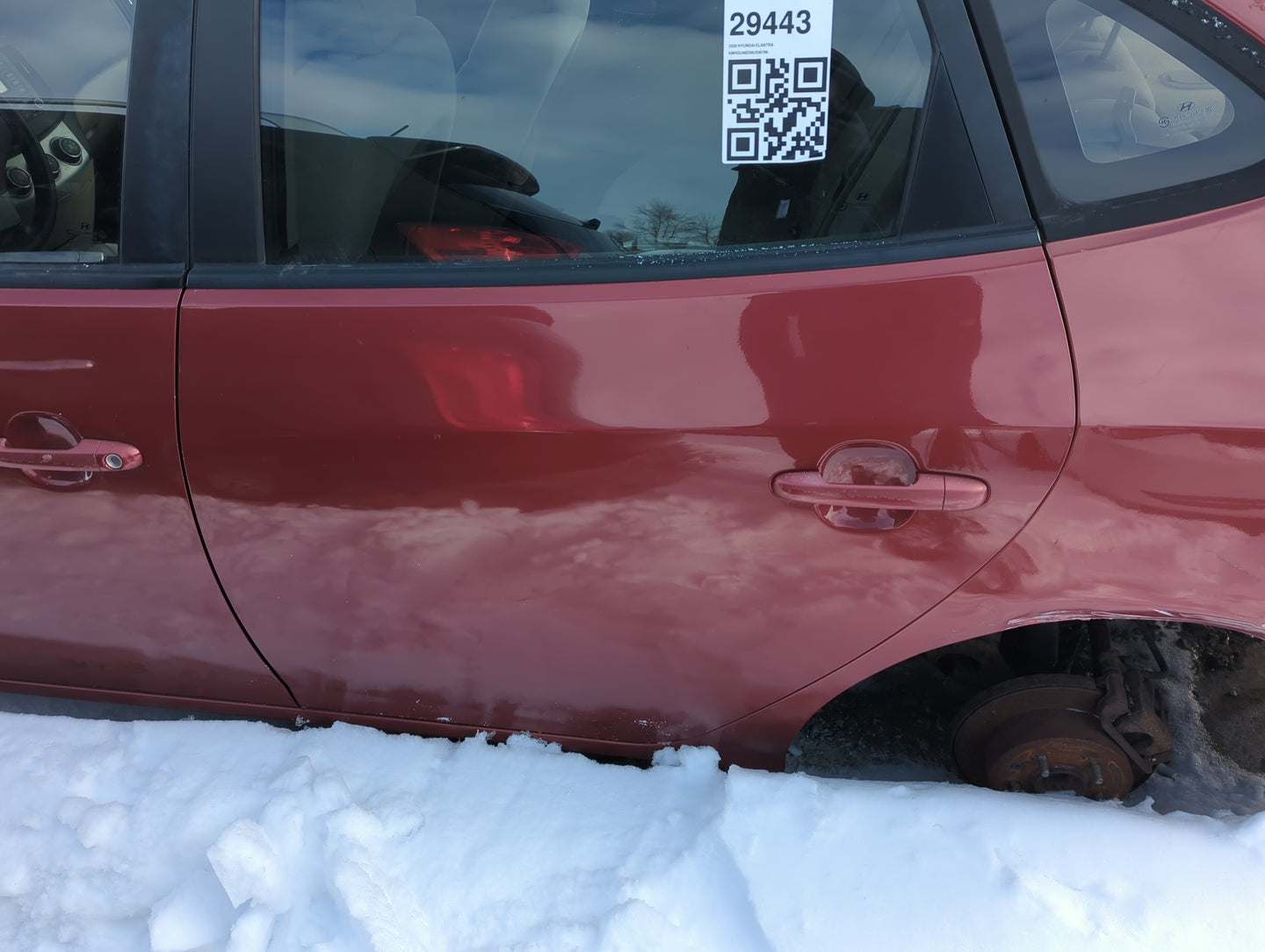 2007-2010 Hyundai Elantra Driver Rear Door Oem 1246438 - Oemusedautoparts1.com