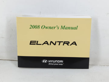 2008 Hyundai Elantra Owners Manual Book Guide P/N:A2HO-EU82E OEM Used Auto Parts - Oemusedautoparts1.com