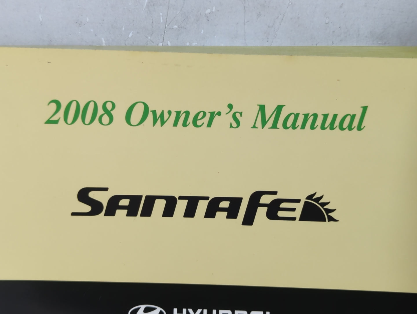 2008 Hyundai Santa Fe Owners Manual Book Guide P/N:A2BO-EU76E OEM Used Auto Parts - Oemusedautoparts1.com