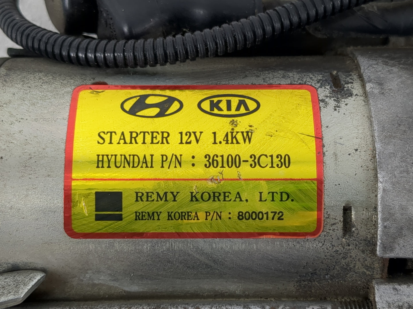 2008 Hyundai Santa Fe Car Starter Motor Solenoid OEM P/N:36100-3C130 Fits OEM Used Auto Parts - Oemusedautoparts1.com