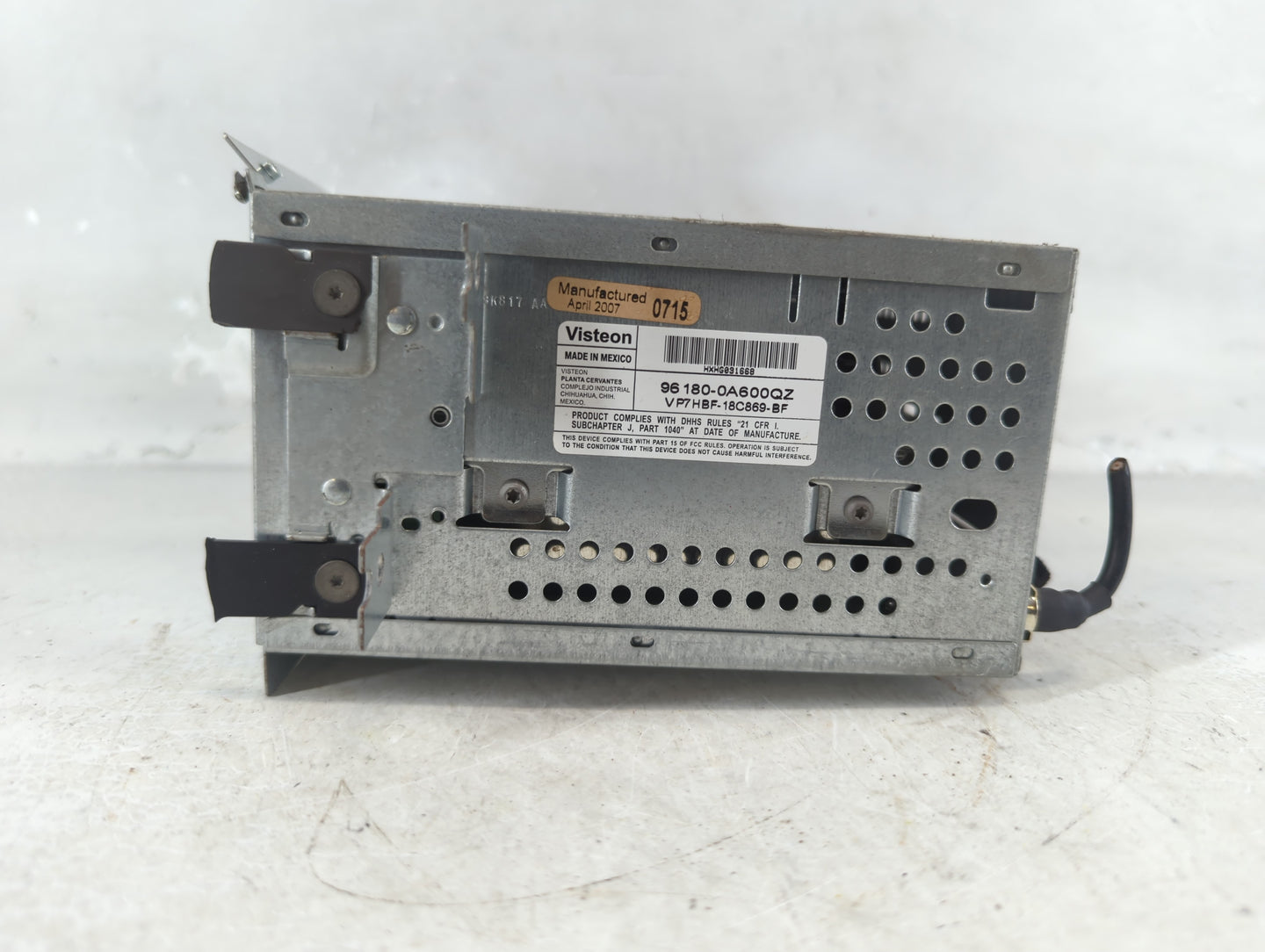 2008 Hyundai Sonata Radio AM FM Cd Player Receiver Replacement P/N:P7HBF-18C869-BF 96180-0A600QZ Fits OEM Used Auto Parts - 