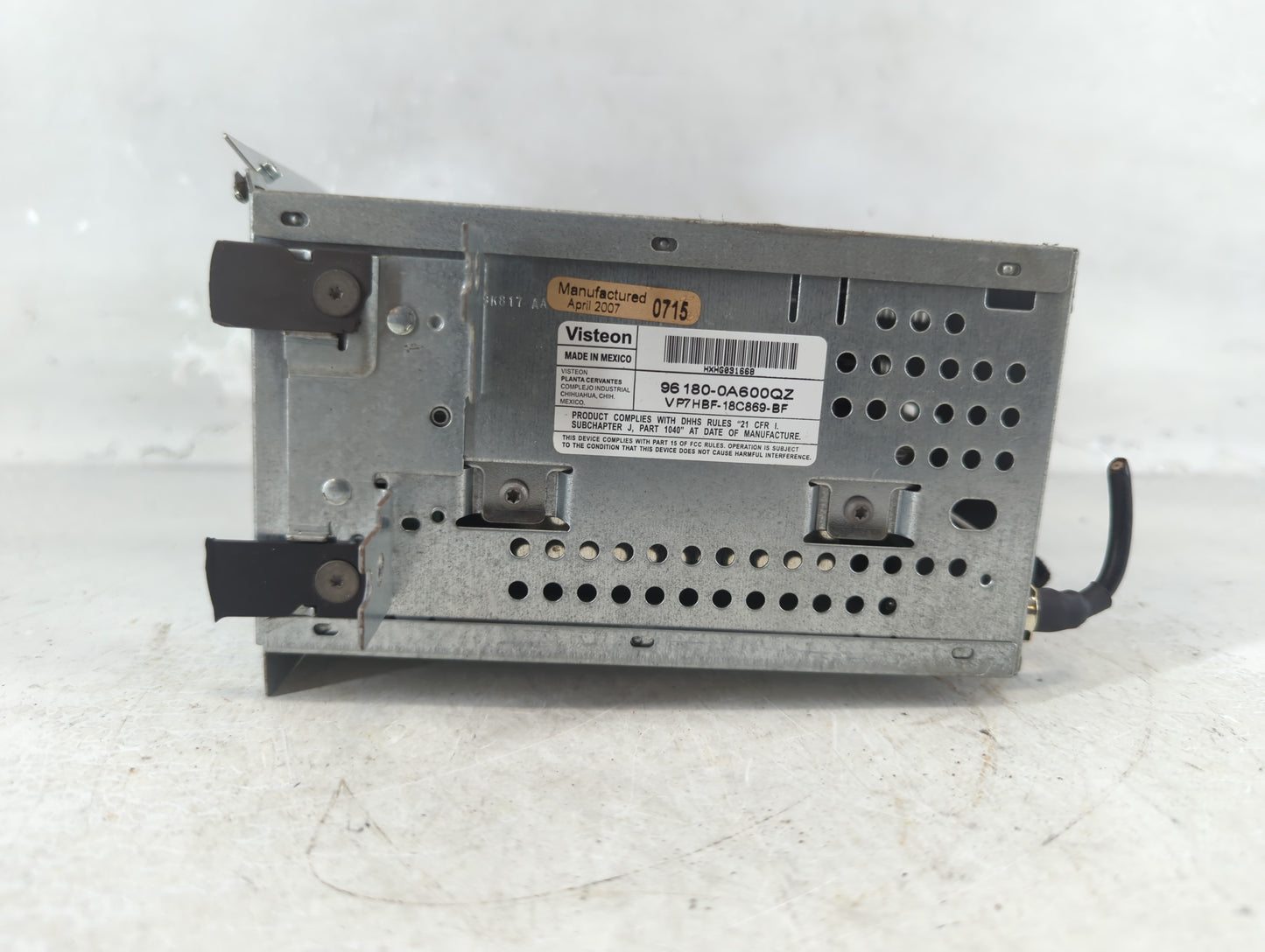 2008 Hyundai Sonata Radio AM FM Cd Player Receiver Replacement P/N:P7HBF-18C869-BF 96180-0A600QZ Fits OEM Used Auto Parts - 