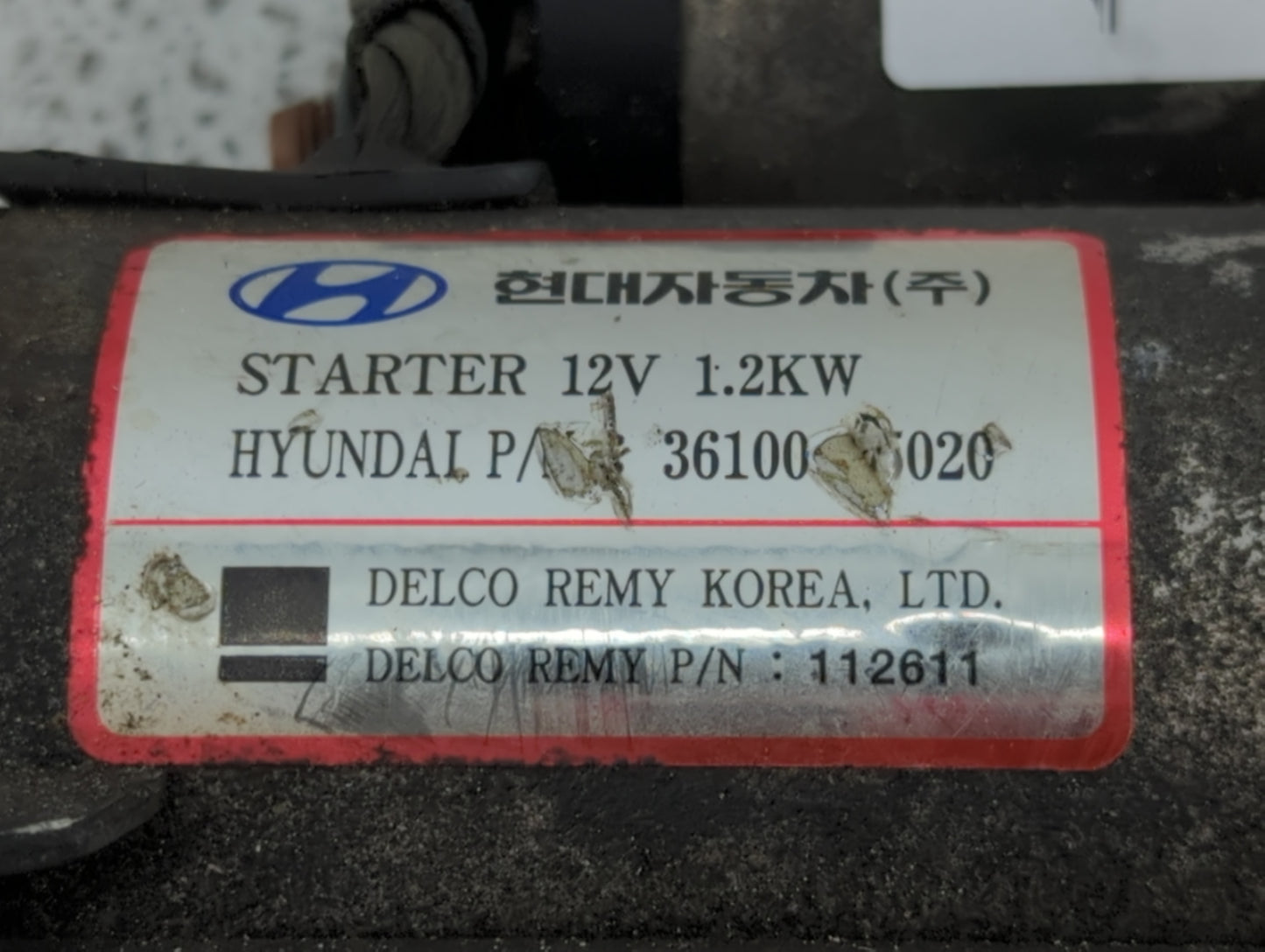 2006-2010 Hyundai Sonata Car Starter Motor Solenoid OEM P/N:112611 Fits Fits 2006 2007 2008 2009 2010 2011 2012 OEM Used Aut