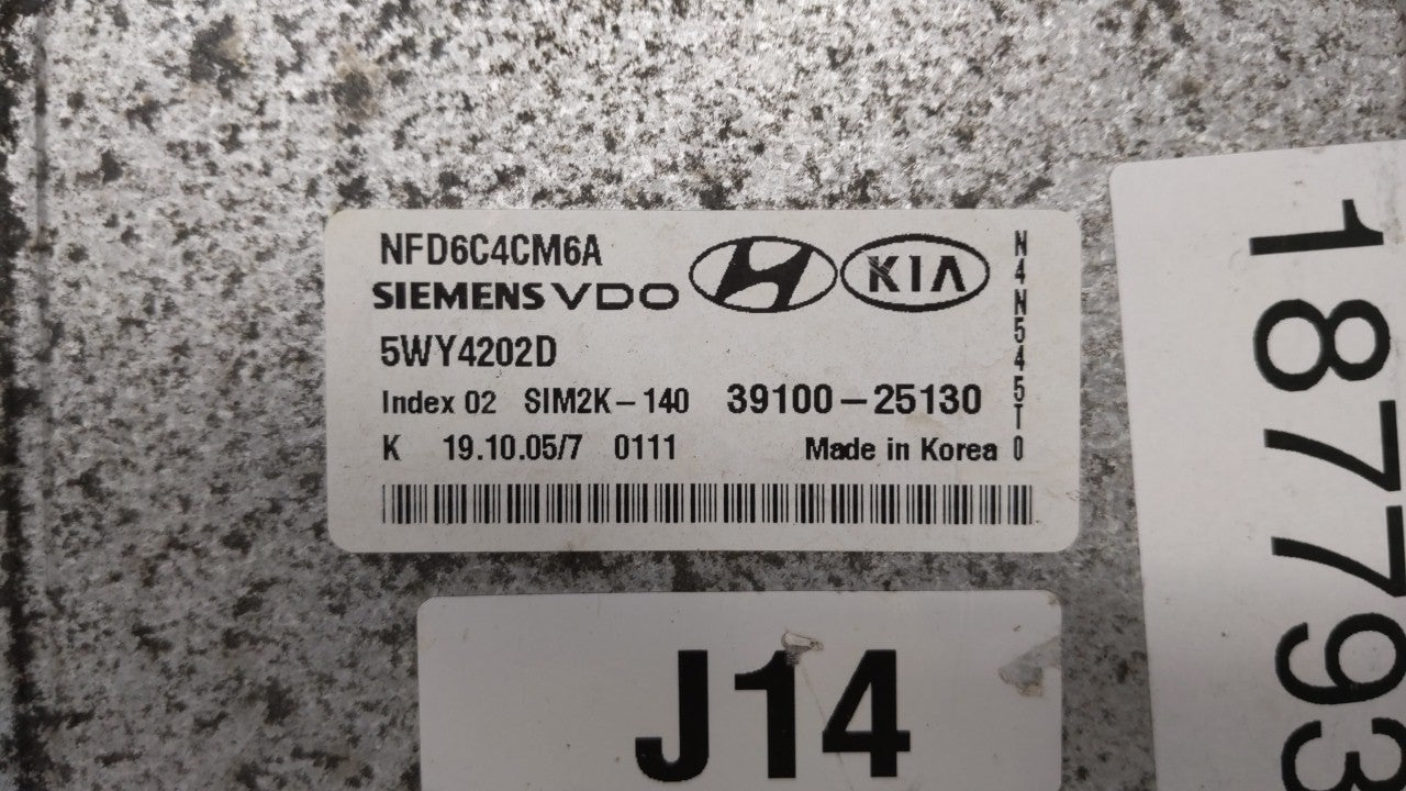 2006-2008 Hyundai Sonata PCM Engine Control Computer ECU ECM PCU OEM P/N:39100-25131 39100-25135 Fits Fits 2006 2007 2008 OE