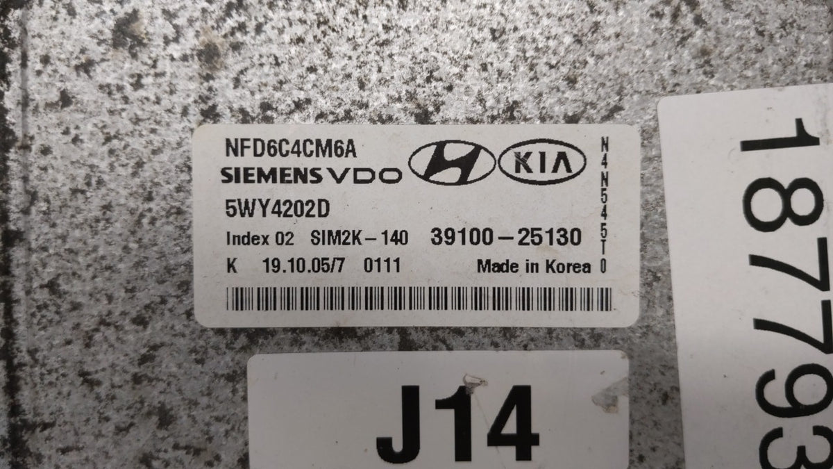 2006-2008 Hyundai Sonata PCM Engine Control Computer ECU ECM PCU OEM P/N:39100-25131 39100-25135, 39100-25136 Fits 2006 2007