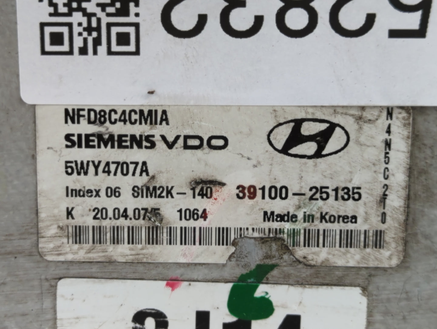 2006-2008 Hyundai Sonata PCM Engine Control Computer ECU ECM PCU OEM P/N:39100-25131 39100-25135 Fits Fits 2006 2007 2008 OE