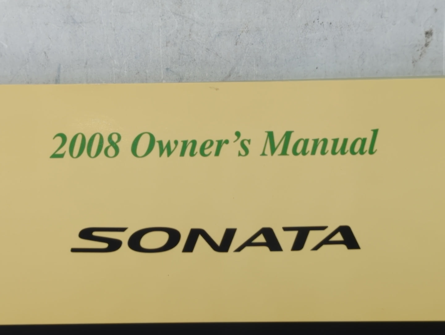 2008 Hyundai Sonata Owners Manual Book Guide P/N:A3K0-EU71R OEM Used Auto Parts - Oemusedautoparts1.com