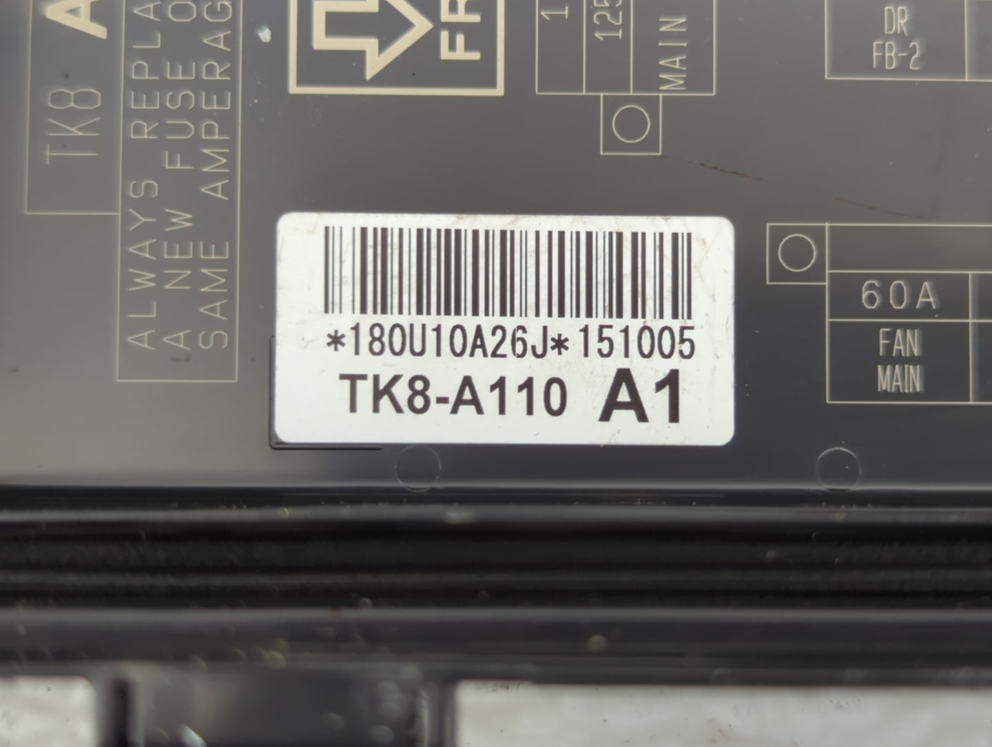 2008 Infiniti Ex35 Fusebox Fuse Box Panel Relay Module P/N:TK8-A110A1 Fits OEM Used Auto Parts - Oemusedautoparts1.com