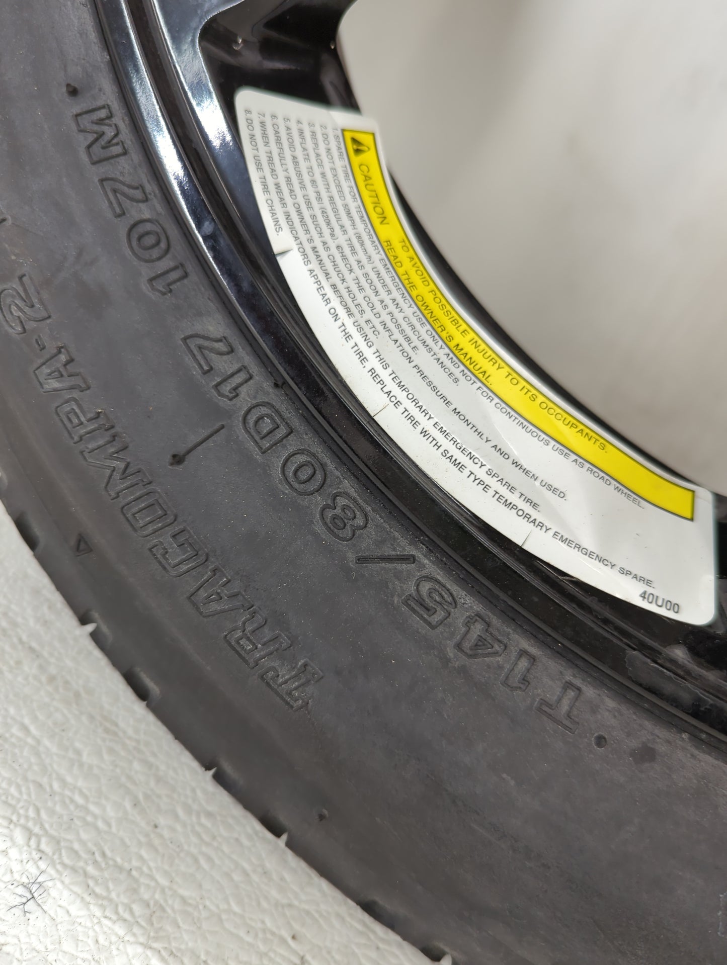 2007-2008 Infiniti G35 Spare Donut Tire Wheel Rim Oem - Oemusedautoparts1.com