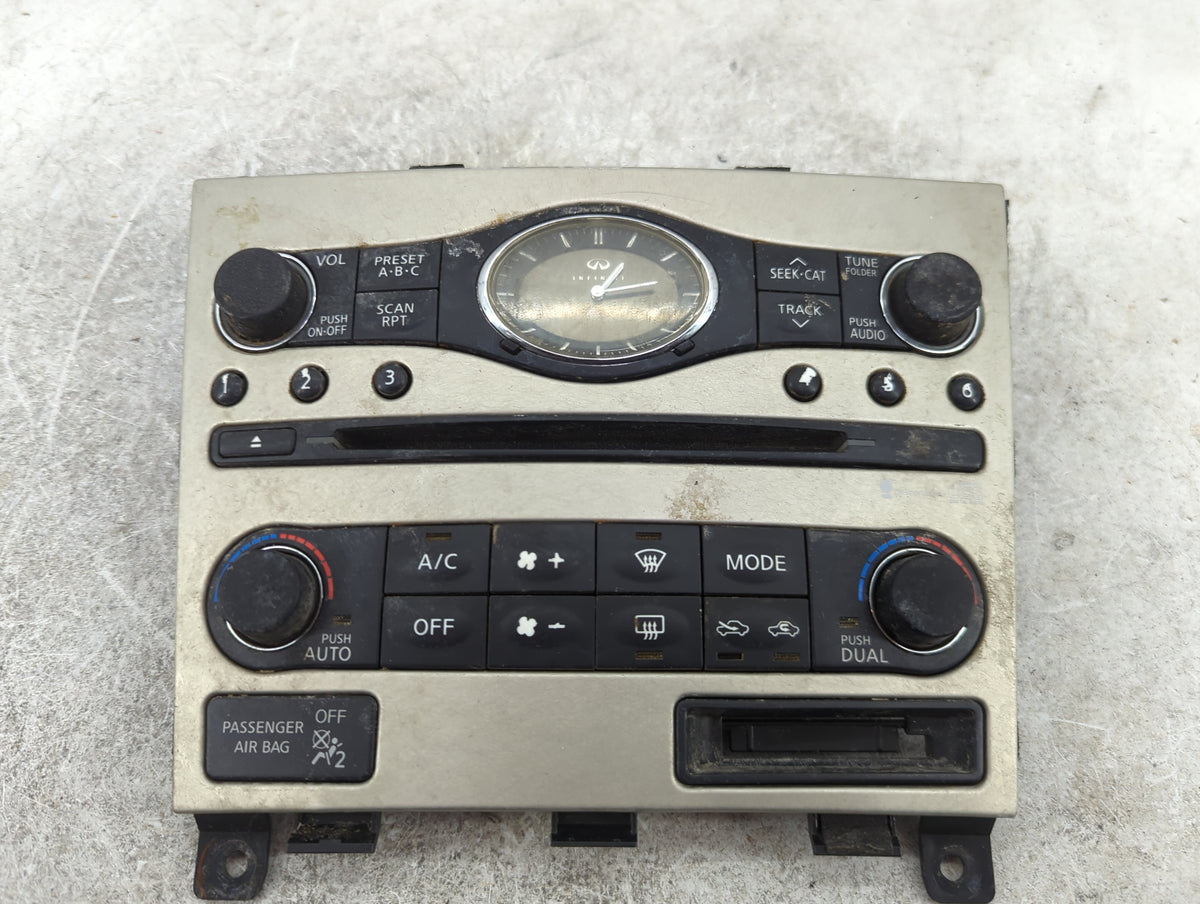 2008 Infiniti G35 Climate Control Module Temperature AC/Heater Replacement Fits OEM Used Auto Parts - Oemusedautoparts1.com