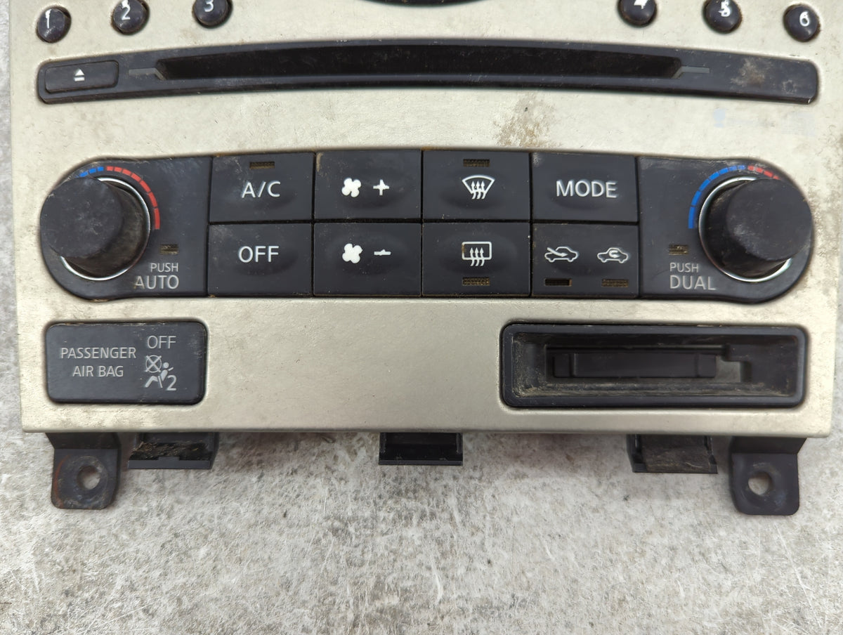 2008 Infiniti G35 Climate Control Module Temperature AC/Heater Replacement Fits OEM Used Auto Parts - Oemusedautoparts1.com