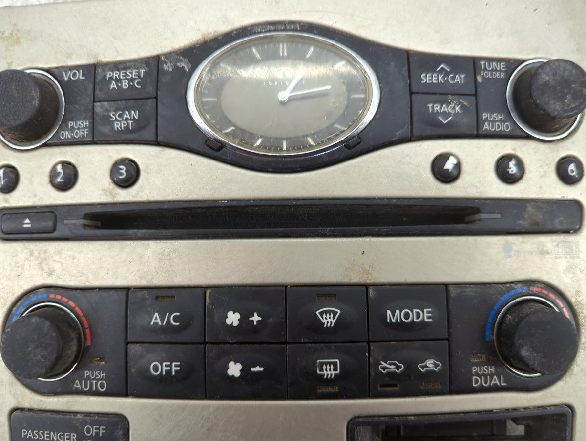 2008 Infiniti G35 Climate Control Module Temperature AC/Heater Replacement Fits OEM Used Auto Parts - Oemusedautoparts1.com