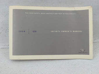 compare product 2008 Infiniti G35 Owners Manual Book Guide P/N:OM8E-OV36U1 OEM Used Auto Parts