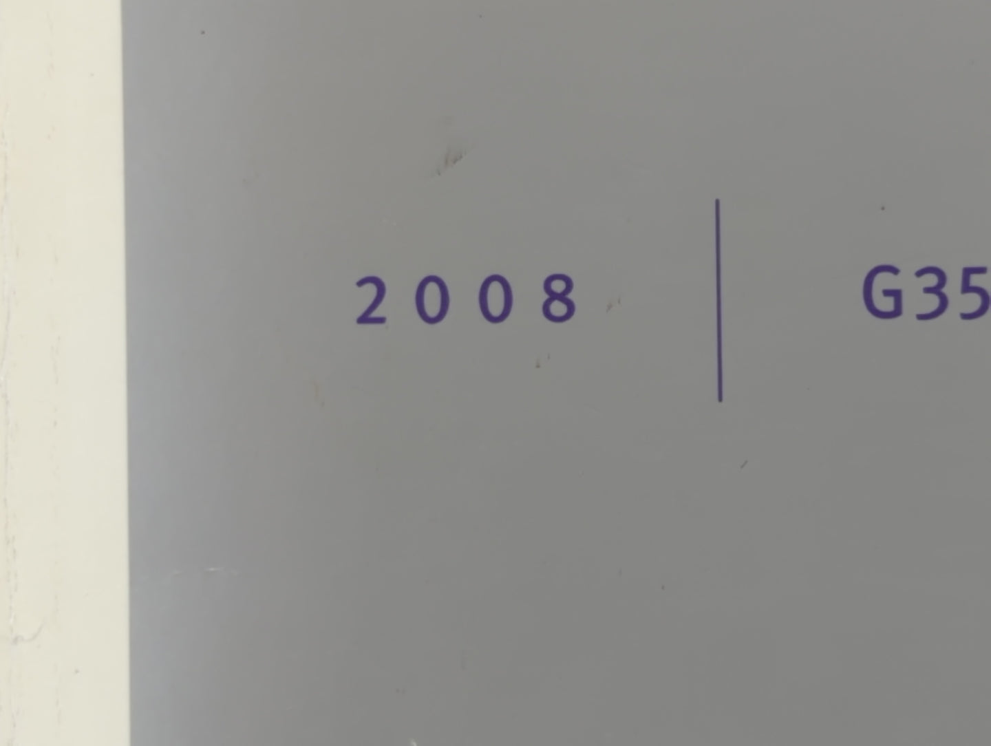 2008 Infiniti G35 Owners Manual Book Guide P/N:OM8E-OV36U1 OEM Used Auto Parts - Oemusedautoparts1.com