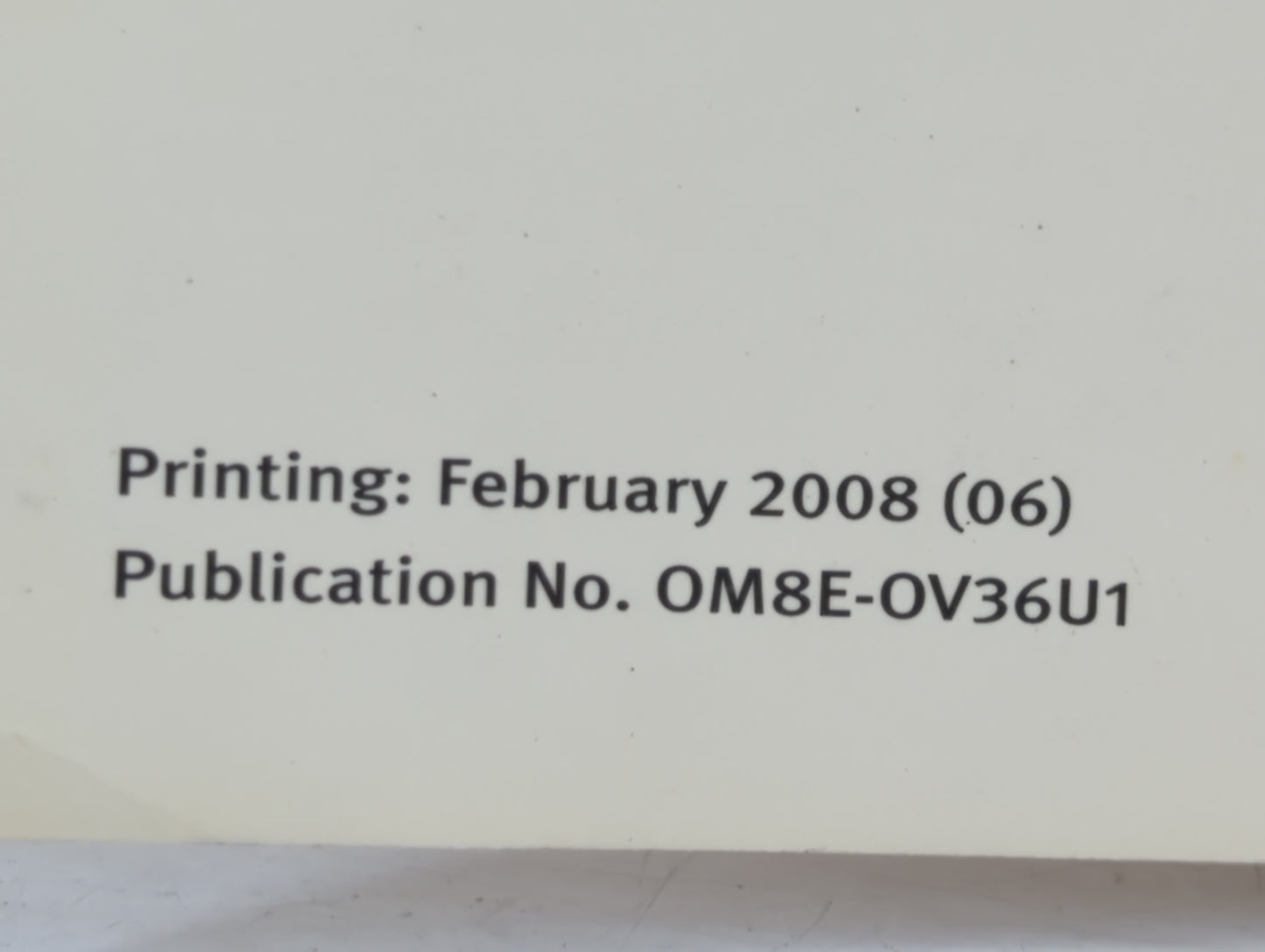 2008 Infiniti G35 Owners Manual Book Guide P/N:OM8E-OV36U1 OEM Used Auto Parts - Oemusedautoparts1.com