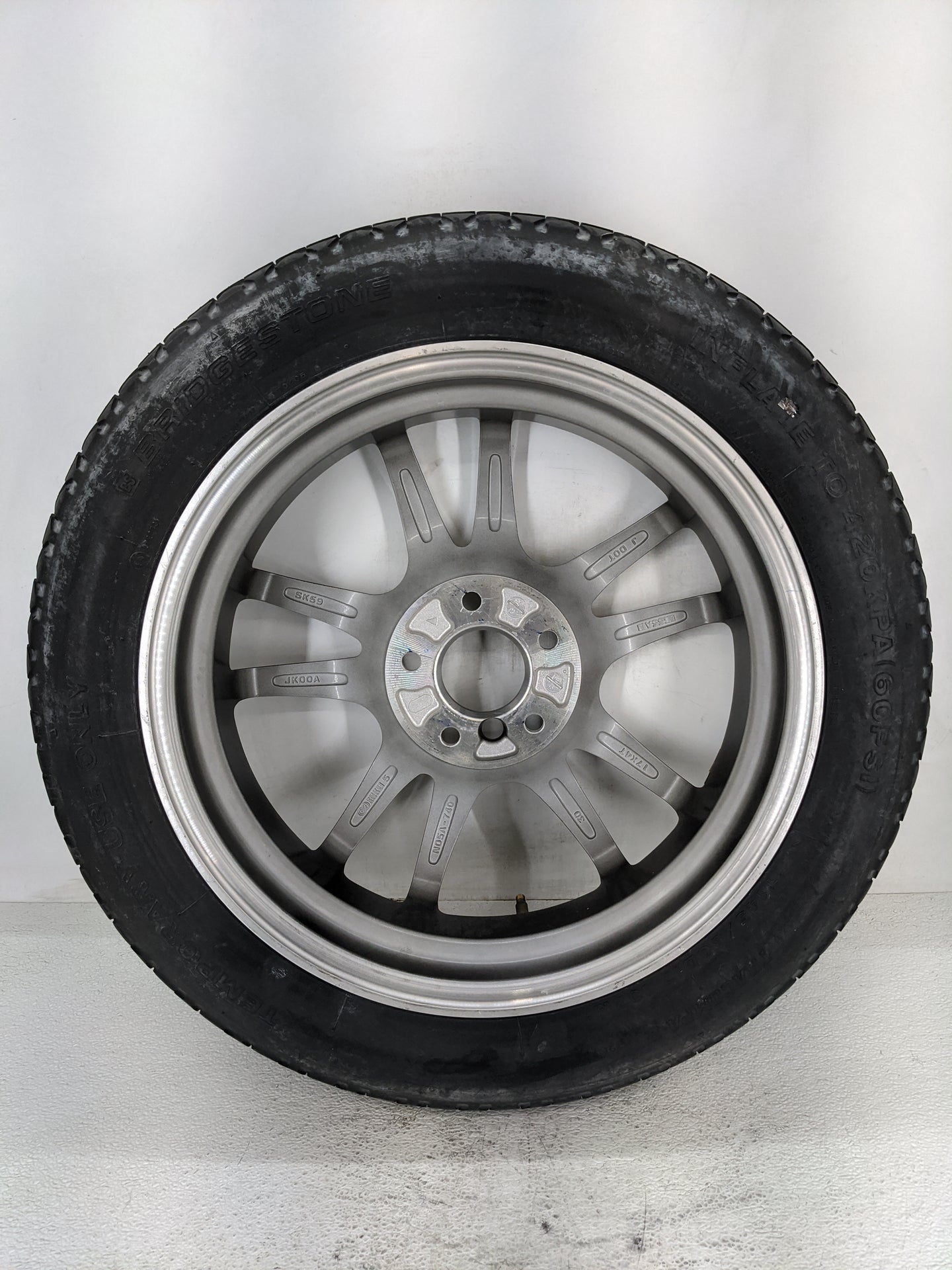 2008-2009 Infiniti G37 Spare Donut Tire Wheel Rim Oem 1455324 - Oemusedautoparts1.com