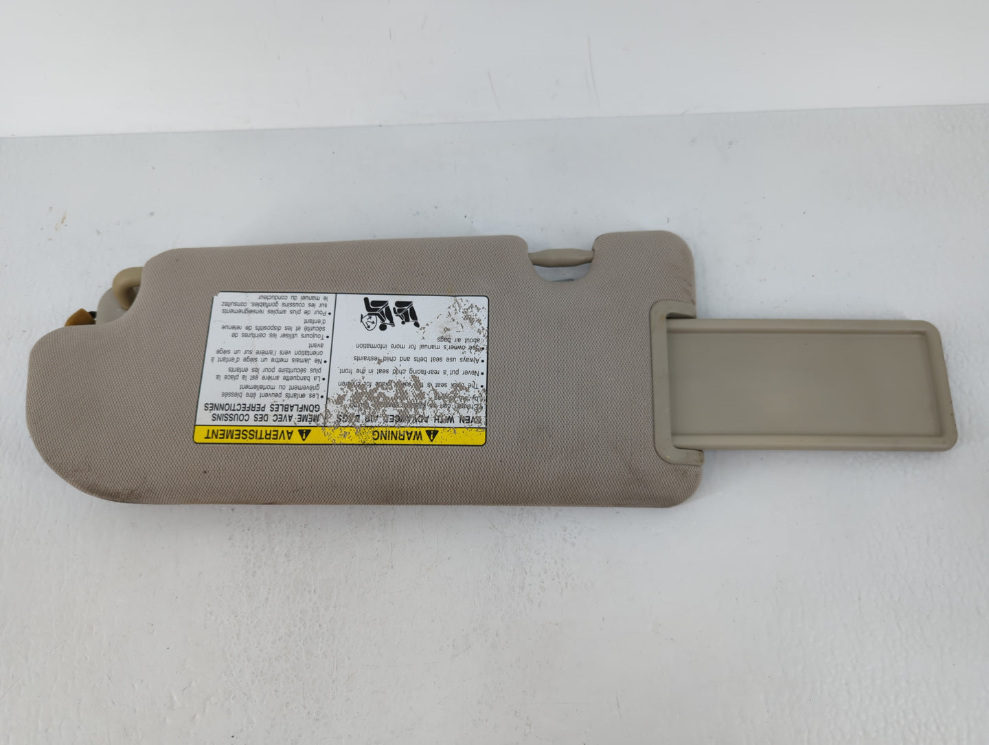 2008 Infiniti G37 Sun Visor Shade Replacement Passenger Right Mirror Fits OEM Used Auto Parts - Oemusedautoparts1.com