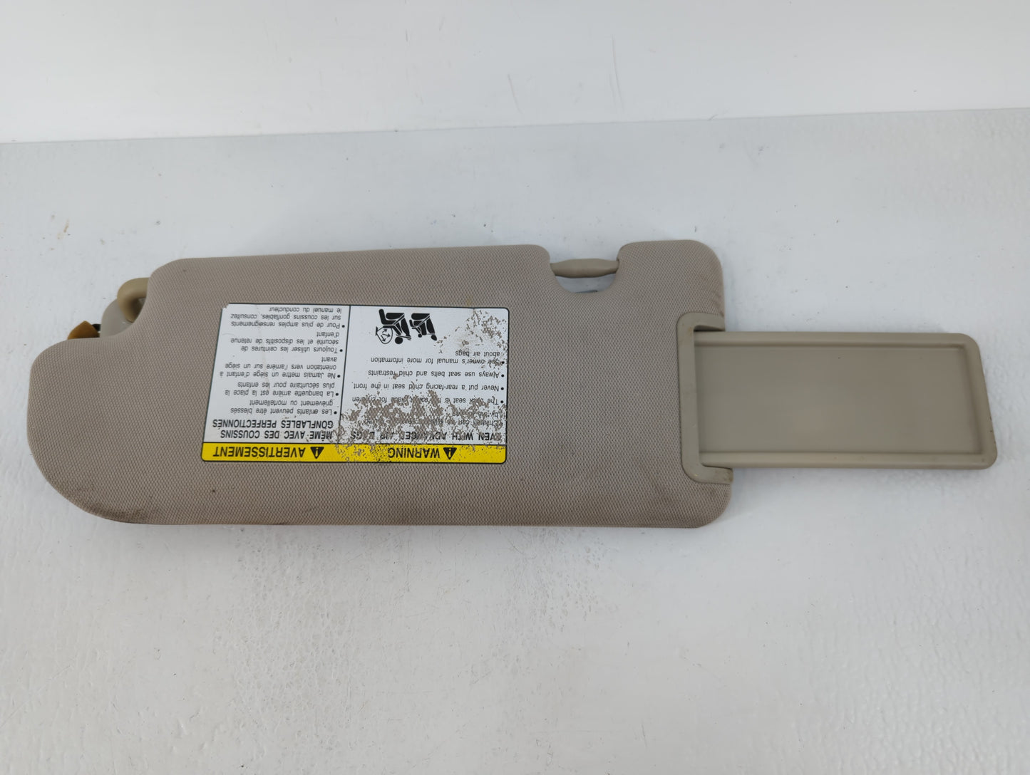 2008 Infiniti G37 Sun Visor Shade Replacement Passenger Right Mirror Fits OEM Used Auto Parts - Oemusedautoparts1.com