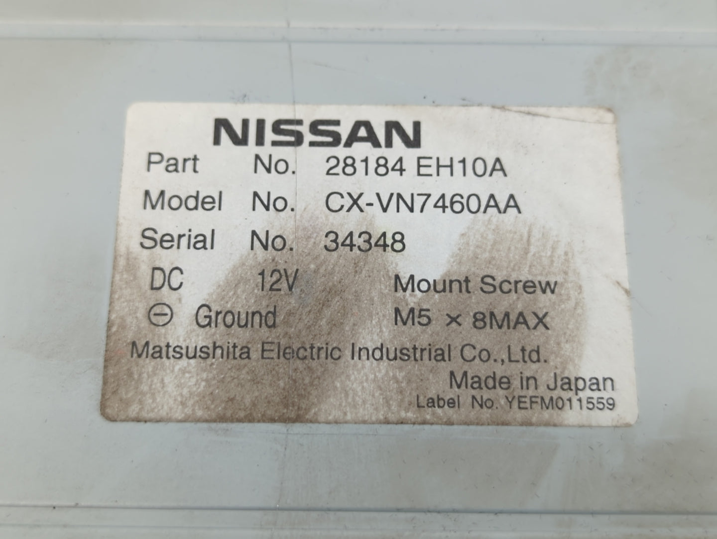 2008 Infiniti M45 Radio AM FM Cd Player Receiver Replacement P/N:28184 EH10A Fits OEM Used Auto Parts - Oemusedautoparts1.co