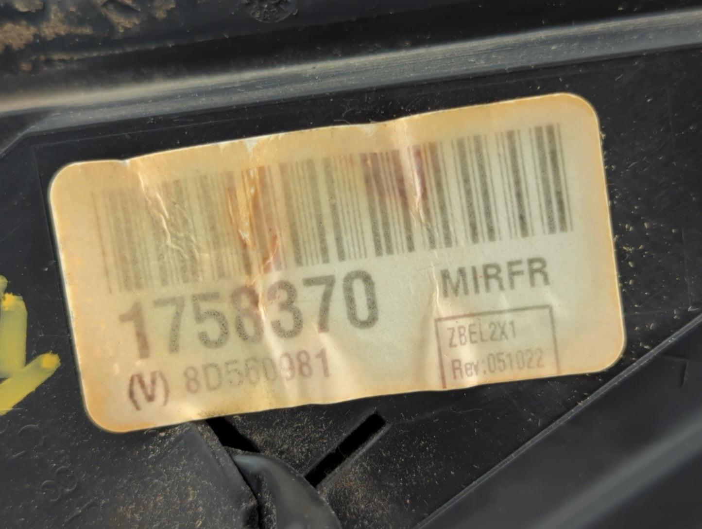 2007-2012 Jeep Compass Passenger Side View Mirror - Right Door Mirror OEM Used - Oemusedautoparts1.com