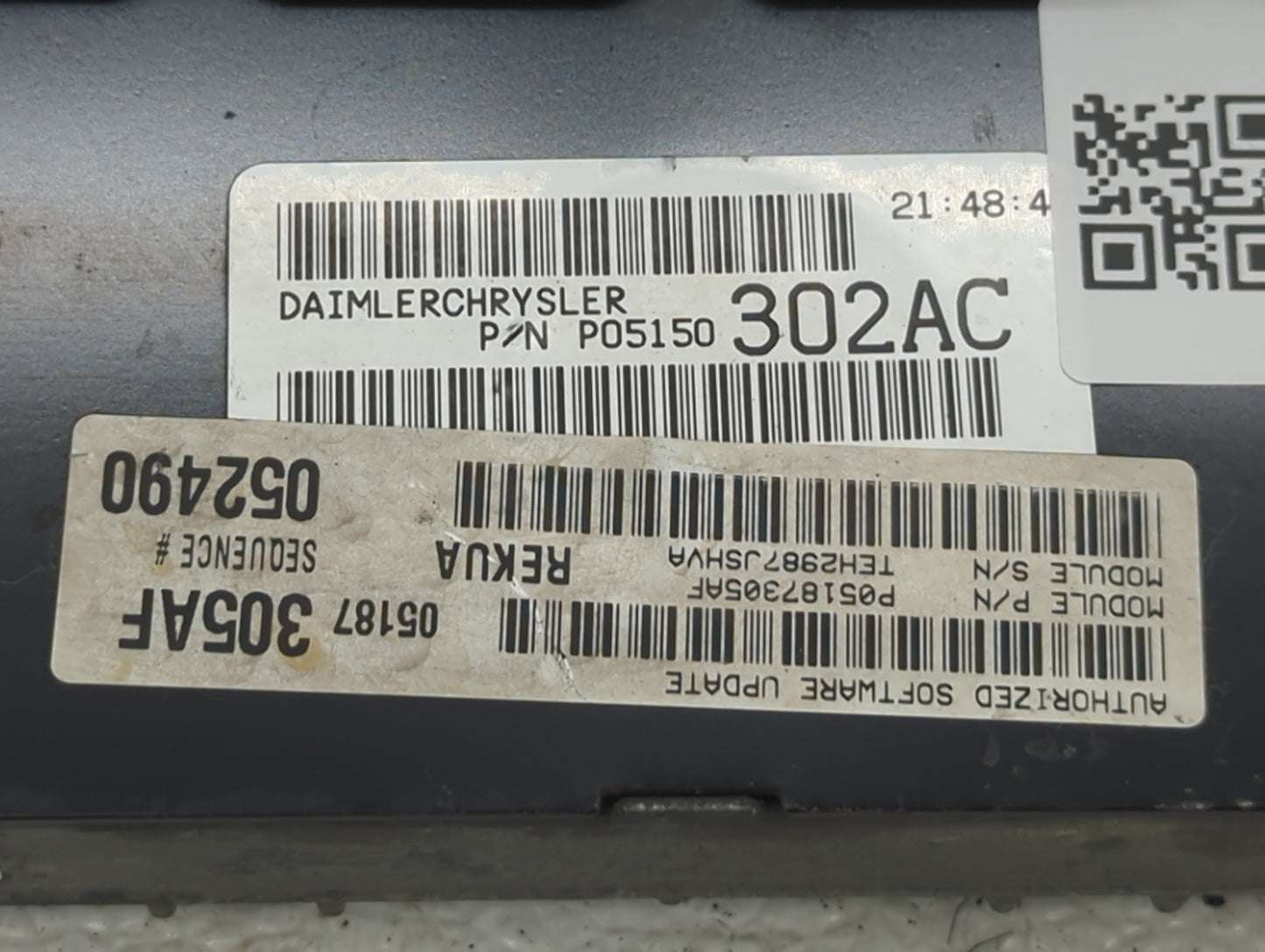 2008 Jeep Grand Cherokee PCM Engine Control Computer ECU ECM PCU OEM P/N:P05150302AC Fits OEM Used Auto Parts - Oemusedautop