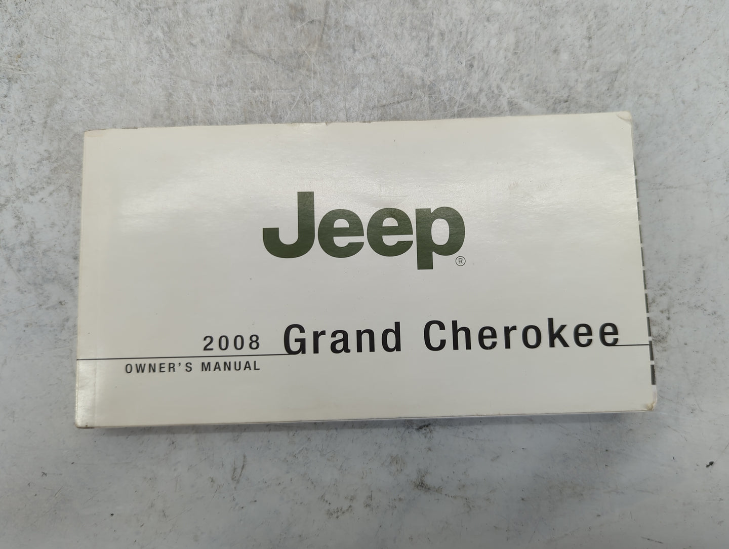 2008 Jeep Grand Cherokee Owners Manual Book Guide P/N:81-326-0854 OEM Used Auto Parts - Oemusedautoparts1.com