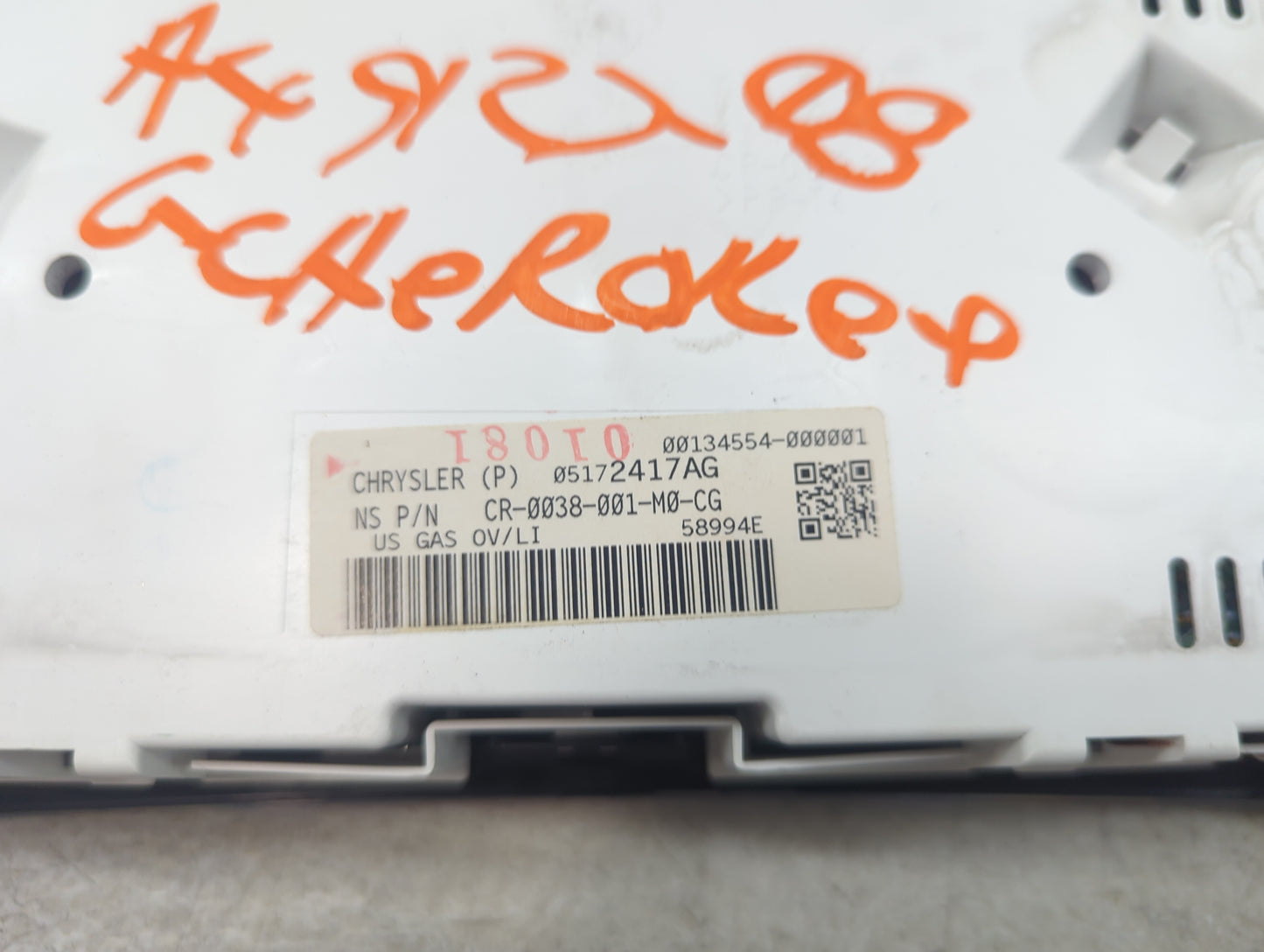 2008 Jeep Grand Cherokee Instrument Cluster Speedometer Gauges P/N:05172417AG CR-0038-001-M0-CG Miles:124K Fits OEM Used Aut