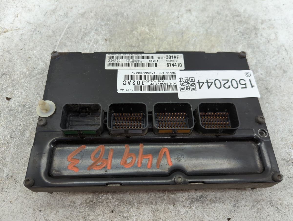 2008 Jeep Grand Cherokee PCM Engine Control Computer ECU ECM PCU OEM P/N:P05187301AF P05150302AC Fits OEM Used Auto Parts - 